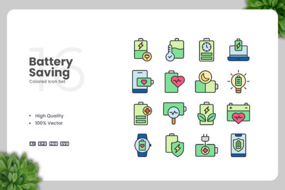 Battery Saving Color Icons: Fresh Graphics for Modern Blogs