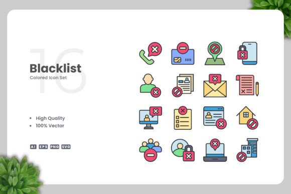 Blacklist Color Icons: Modern Graphics for Bloggers