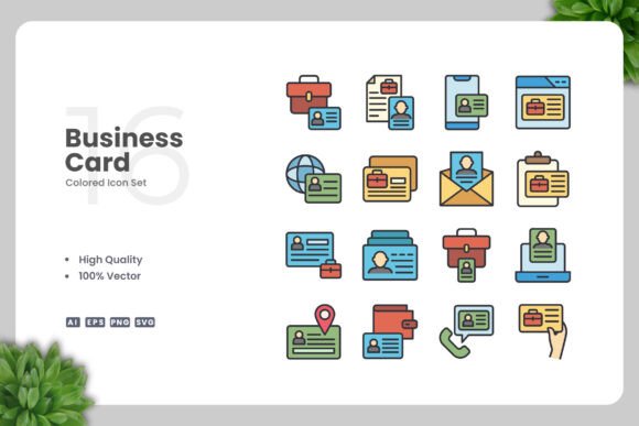 Business Card Color Icons: Essential Graphics for Bloggers