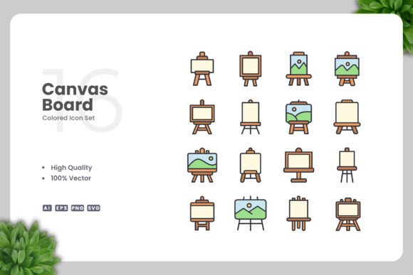 Canvas Board Color Icons: Graphics & Icons Review