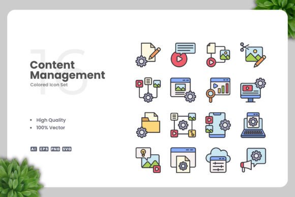 Content Management Color Icons