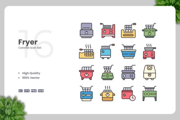 Fryer Colored Icons Review
