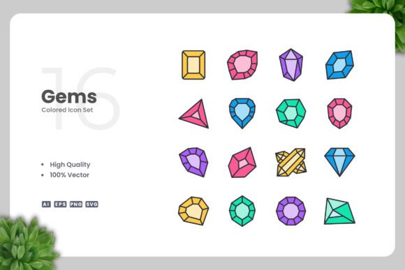 Gems Color Icons: Graphics and Icons for Modern Blogs