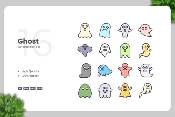 Ghost Colored Icons: Graphics and Icons for Modern Design