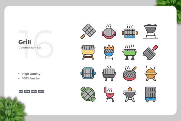 Grill Colored Icons Review