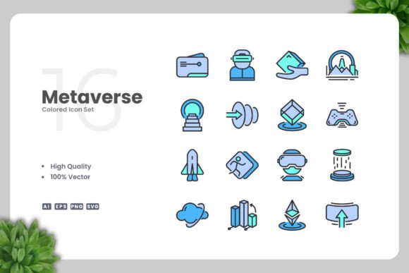 Metaverse Color Icons: Graphics and Icons for Modern Design