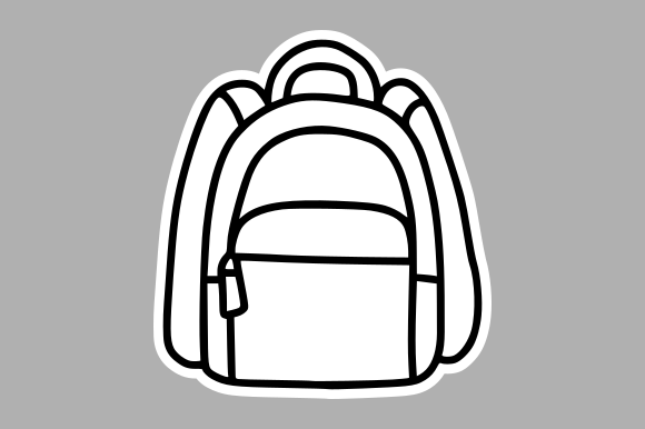 Minimalist Rucksack Doodle