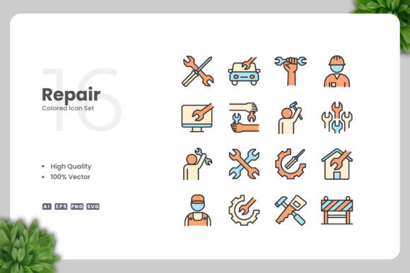 Repair Color Icons: Graphics & Icons for Modern Design