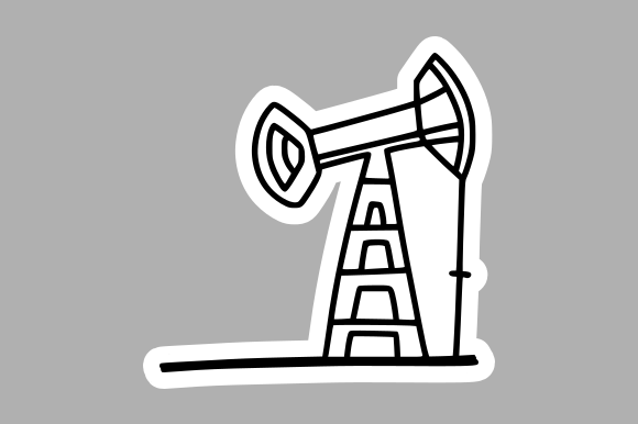 Vintage Offshore Drilling Platform Graphics