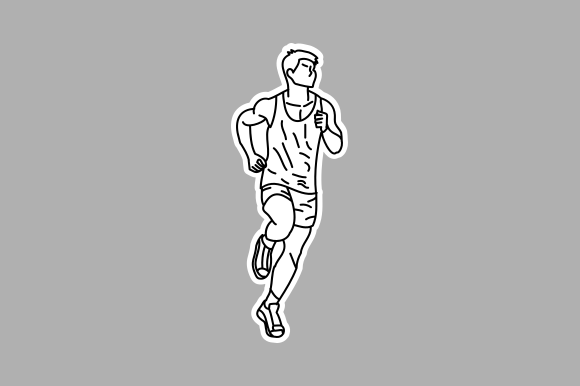 Vintage Runner Illustration Graphics